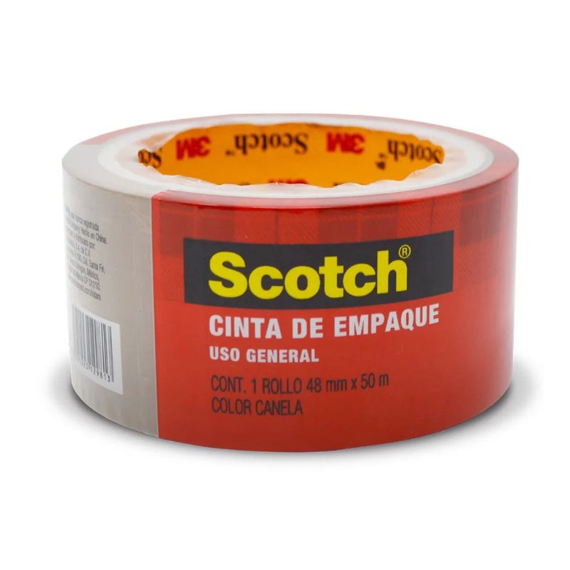 CINTA DE EMPAQUE 3M SCOTCH CANELA, MEDIDAS 48 X 50    29844