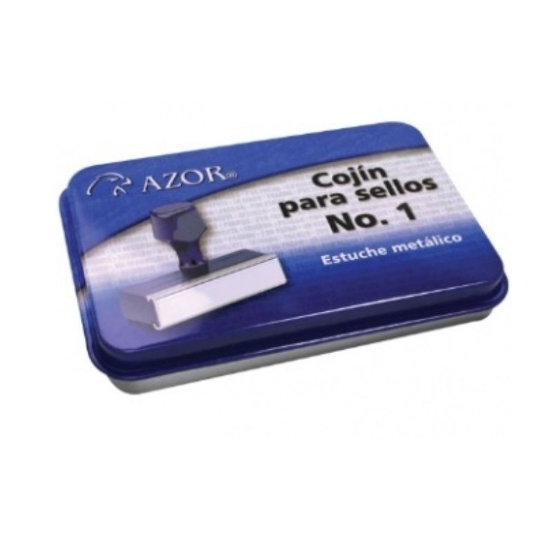 COJIN PARA SELLOS AZOR 1ST  METALICO P/SELLO NO.1 SIN TINTA DEL 1, 7CM X 11CM   301.1ST