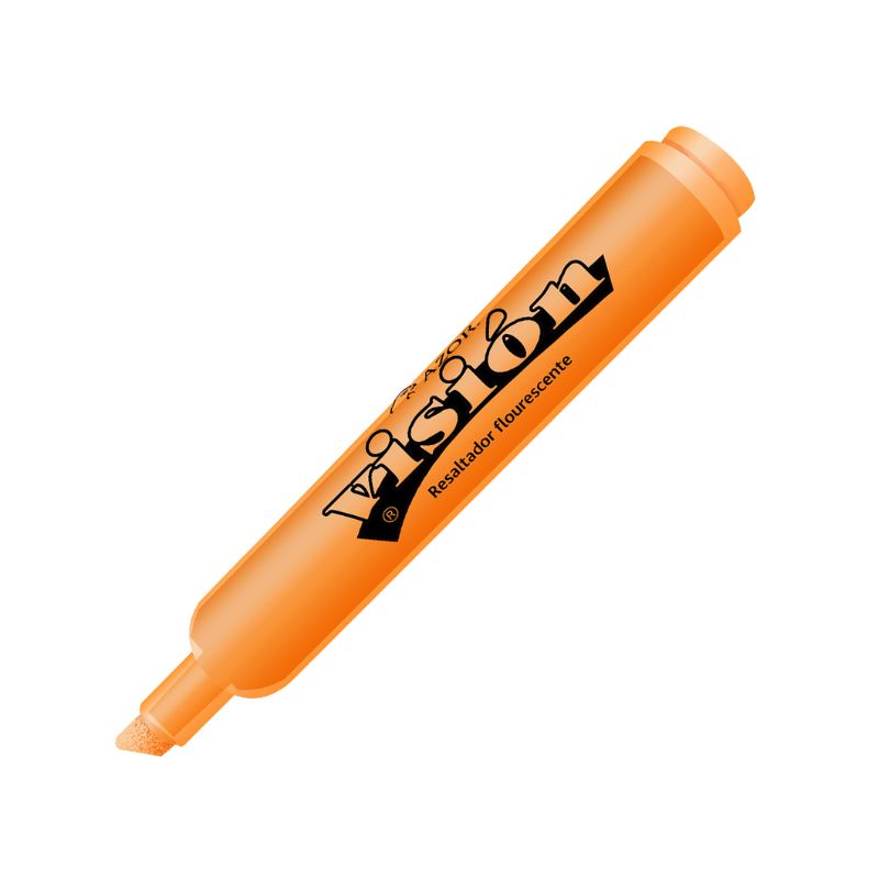 MARCADOR AZOR MOD VISION 2300NA FLUORESENTE COLOR NARANJA, PUNTO CINCEL 6MM TINTA BASE DE AGUA 301.2300NA