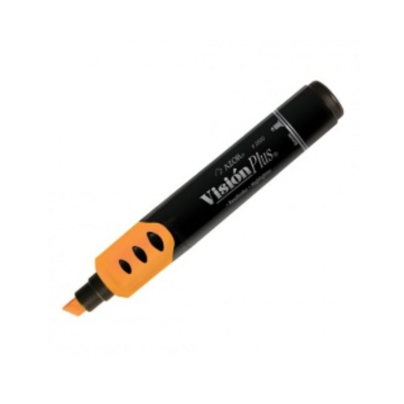 MARCADOR AZOR MOD VISION PLUS 2600NA FLUORESCENTE NARANJA PUNTO CINCEL 6MM, TINTA BASE DE AGUA   301.2600NA