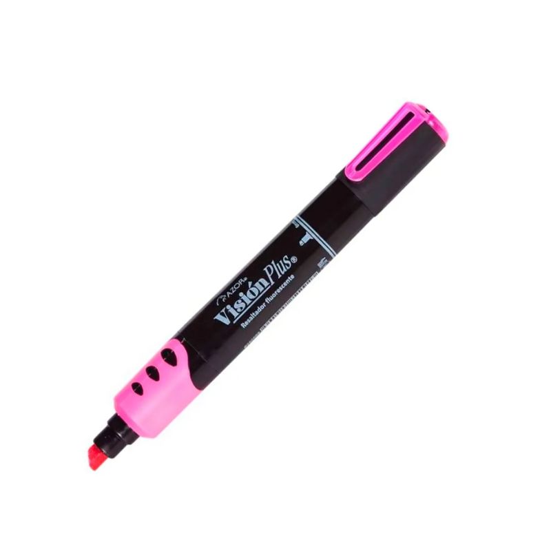 MARCADOR AZOR MOD VISION PLUS 2600RS FLUORESCENTE ROSA PUNTO CINCEL 6MM, TINTA BASE DE AGUA 301.2600RS