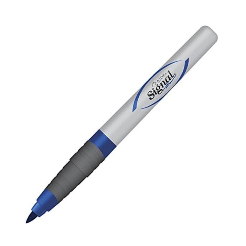 MARCADOR AZOR MOD SIGNAL 30003 PERMANETE COLOR AZUL PUNTO FINO 301.30003