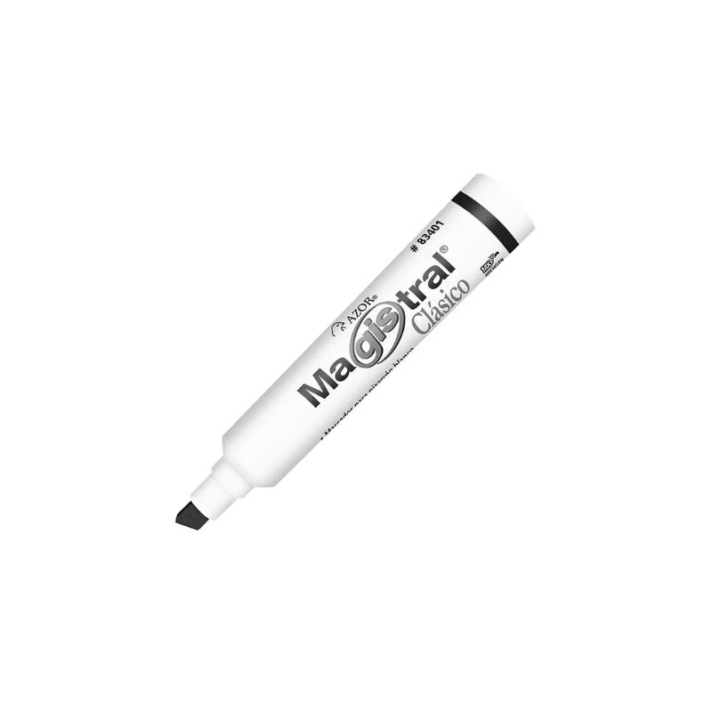 MARCADOR AZOR MOD MAGISTRAL 301.83401 PARA PIZARRON CLASICO, NEGRO, PUNTO DE CINCEL 301.83401