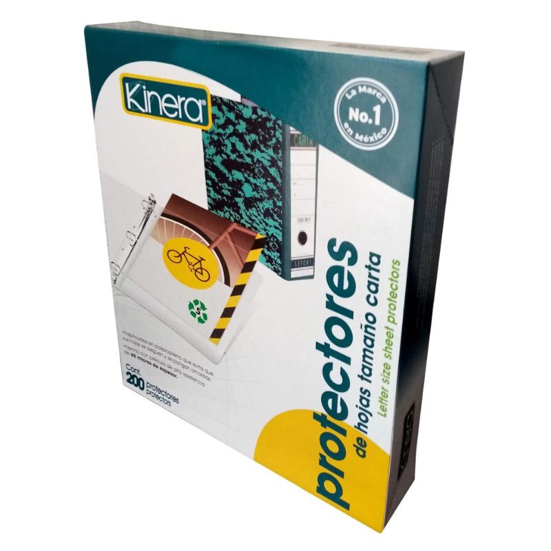 PROTECTORES DE HOJAS AZOR KINERA MOD 363 T/OFICIO OPACO, PERFORADO CAJA C/50 302.363