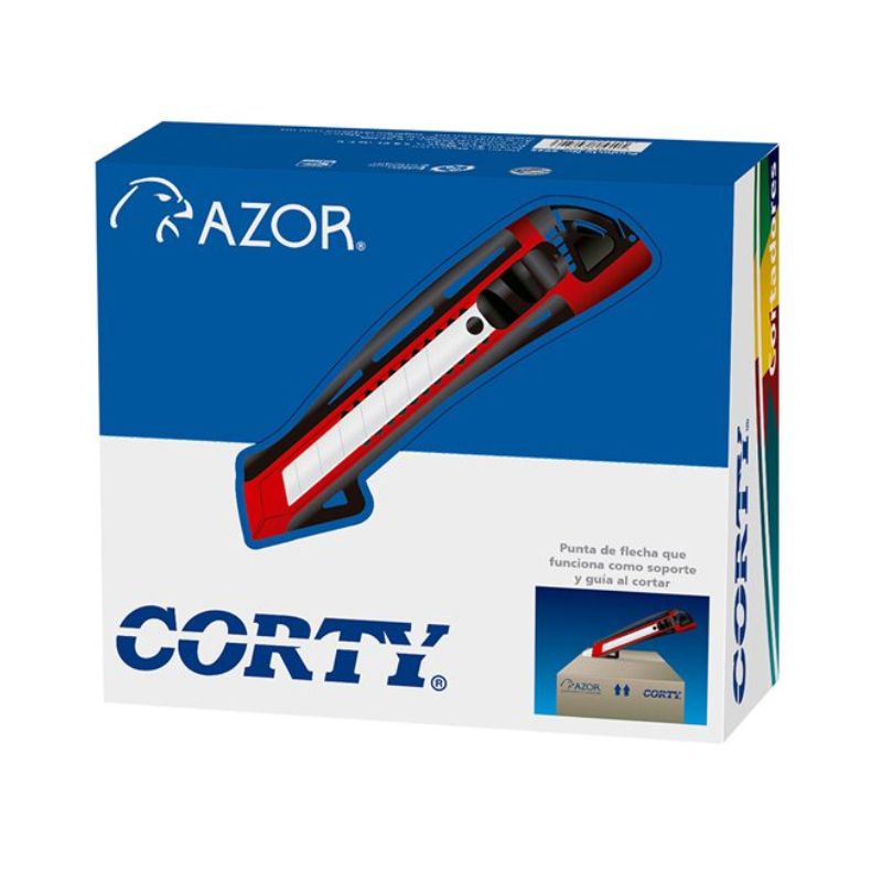 CUTTER AZOR CORTY POR PIEZA, GRANDE, 18MM, PUNTA FLECHA   307.5025
