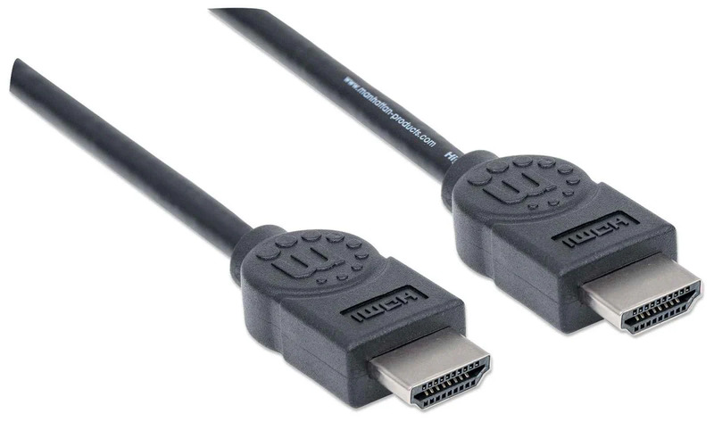 CABLE MANHATTAN 308816 HDMI M-M ALTA VELOCIDAD BLINDADO 1M COLOR NEGRO, 308816