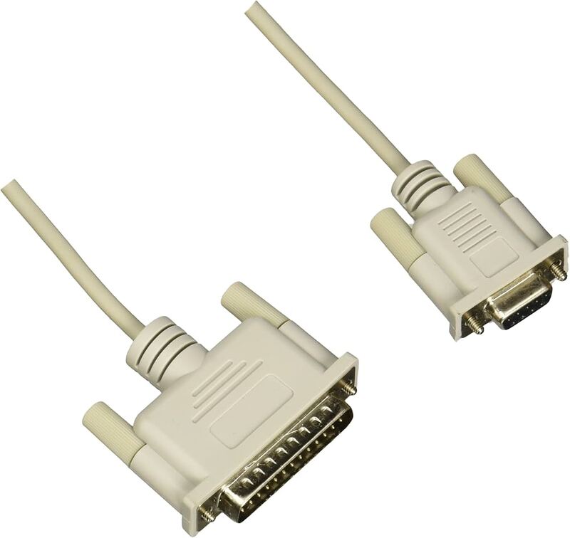 CABLE MANHATTAN NULL MODEM DB9H-DB25M 1.8M COLOR BLANCO 314770