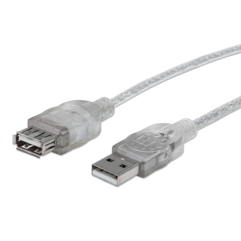 CABLE MANHATTAN MOD 340502 USB - EXTENSION , 4,5 M, USB A, USB A, MACHO/HEMBRA, COLOR TRANSPARENTE 340502