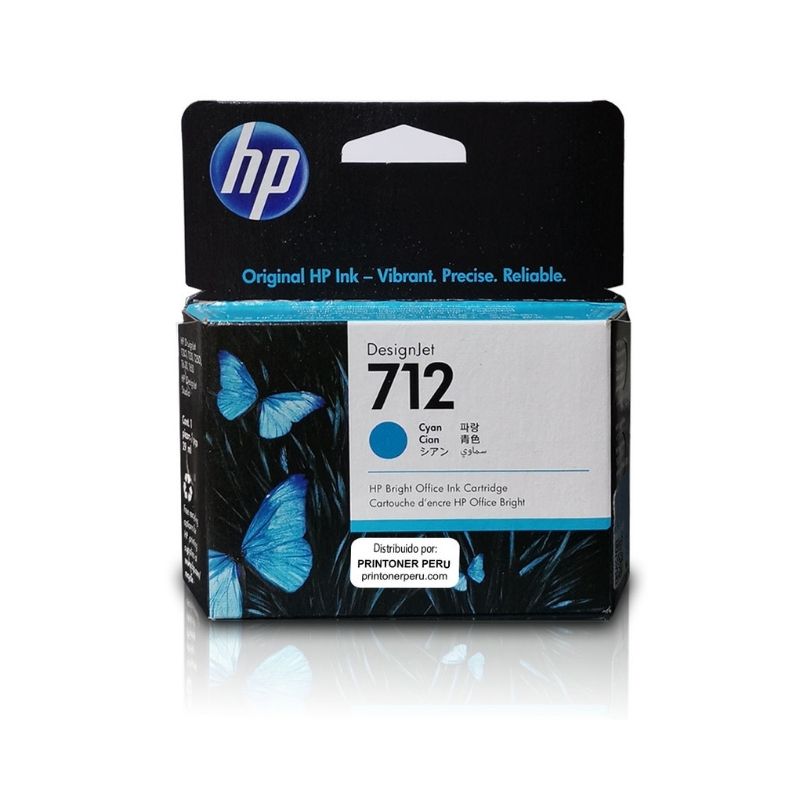 CARTUCHO HP MOD 712, DESIGNJET CIAN DE 29 ML 3ED67A
