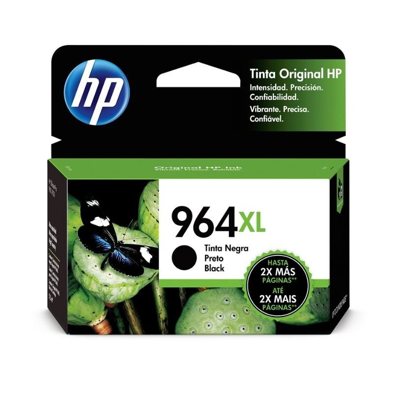 CARTUCHO HP MOD 964XL, ORIGINAL, NEGRO (2000 PAGINAS), 3JA57AL