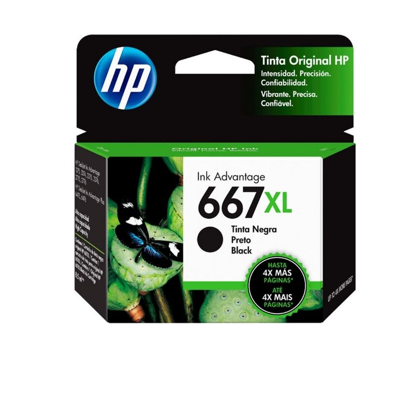 CARTUCHO HP MOD 667XL, ALTO RENDIMIENTO NEGRO, ADVANTAGE 6000, HP DESKJET PLUS INK ADVANTAGE 6400 3YM81AL