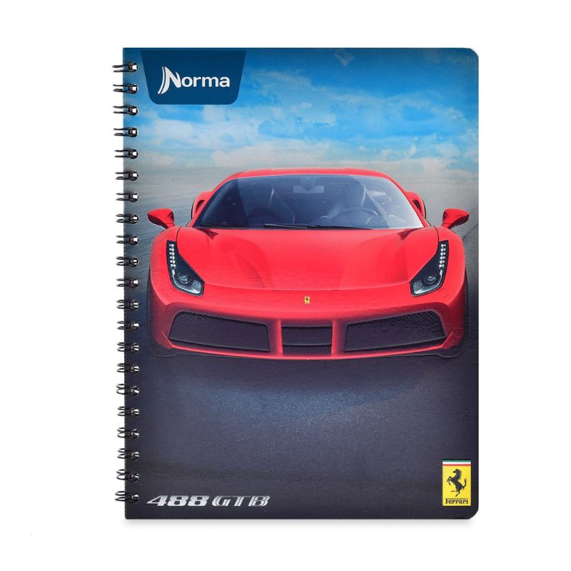 CUADERNO NORMA 42487 FORMA FRANCESA, FERRARI, CUADRO GRANDE, 100 HJS    42487