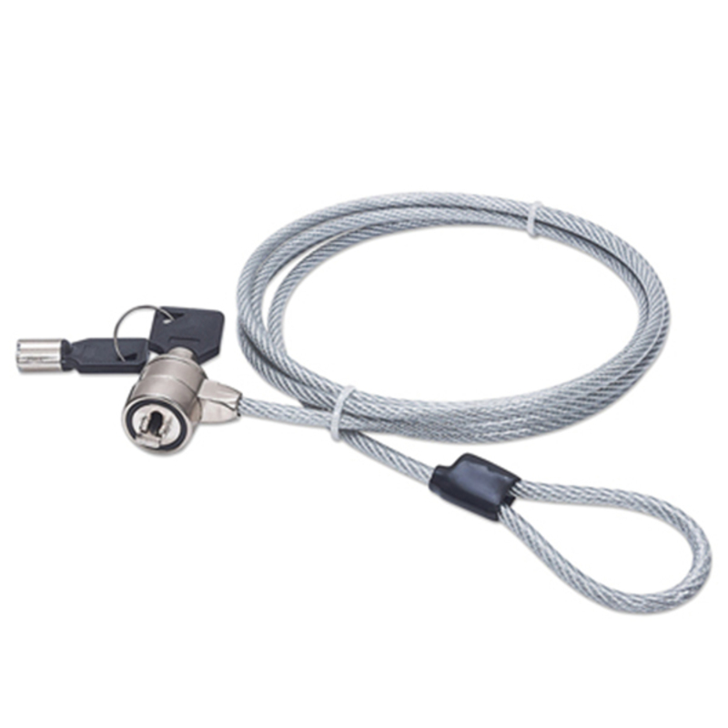 CANDADO MANHATTAN MOD 440271 DE SEGURIDAD PARA PORTATILES, LLAVE DE 1.4M, COLOR GRIS 440271