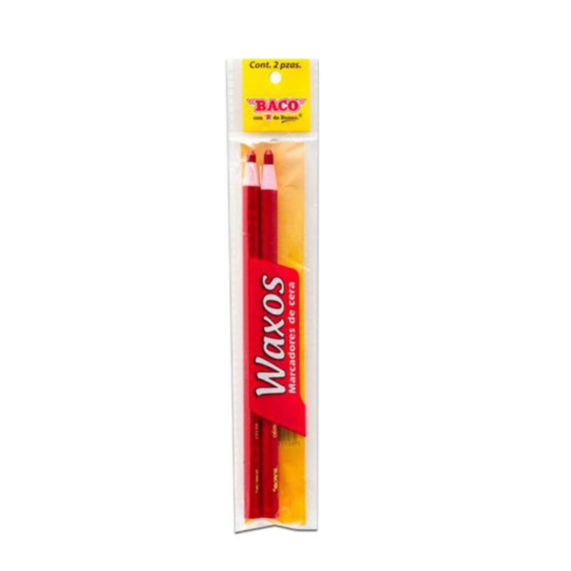 MARCADOR DE CERA BACO WAXOS ROJO MR143 C/ 2 PZAS 7501174952223