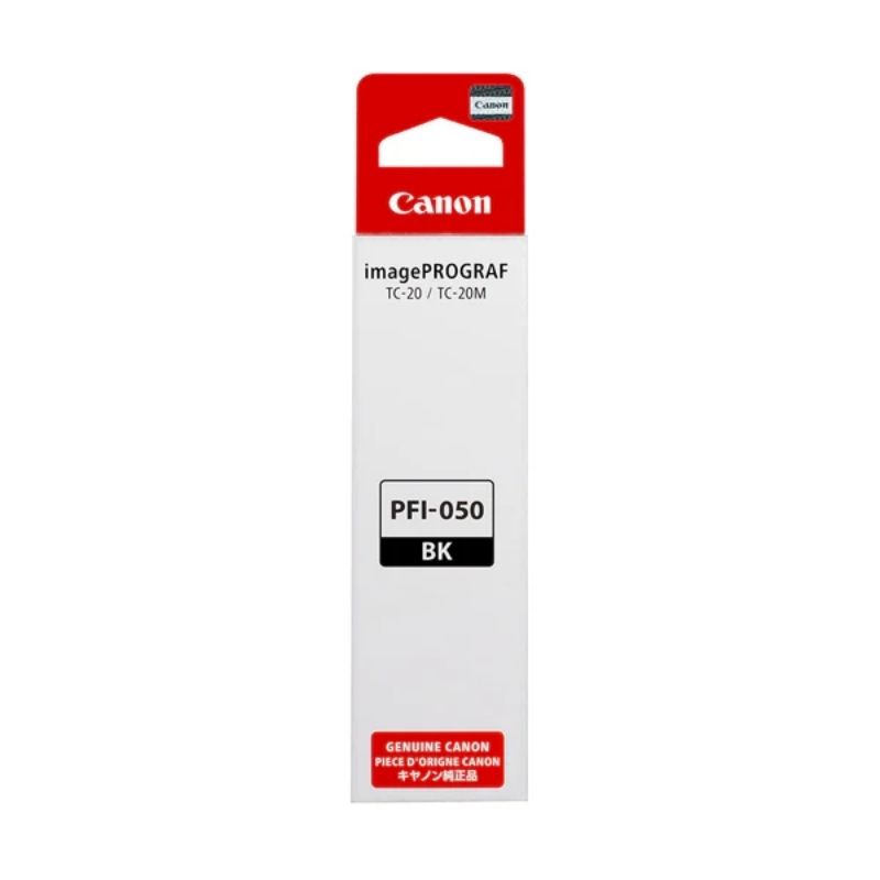 TINTA CANON PFI-050 BK A BASE DE PIGMENTOS 70ML PARA IMAGEPROGRAF TC-20 COLOR NEGRO 5698C001AA