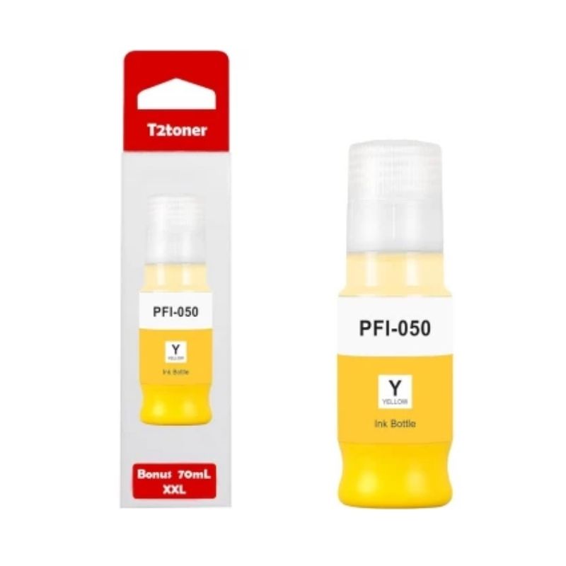 TINTA CANON PFI-050 Y A BASE DE PIGMENTOS 70ML PARA IMAGEPROGRAF TC-20 COLOR AMARILLO 5701C001AA