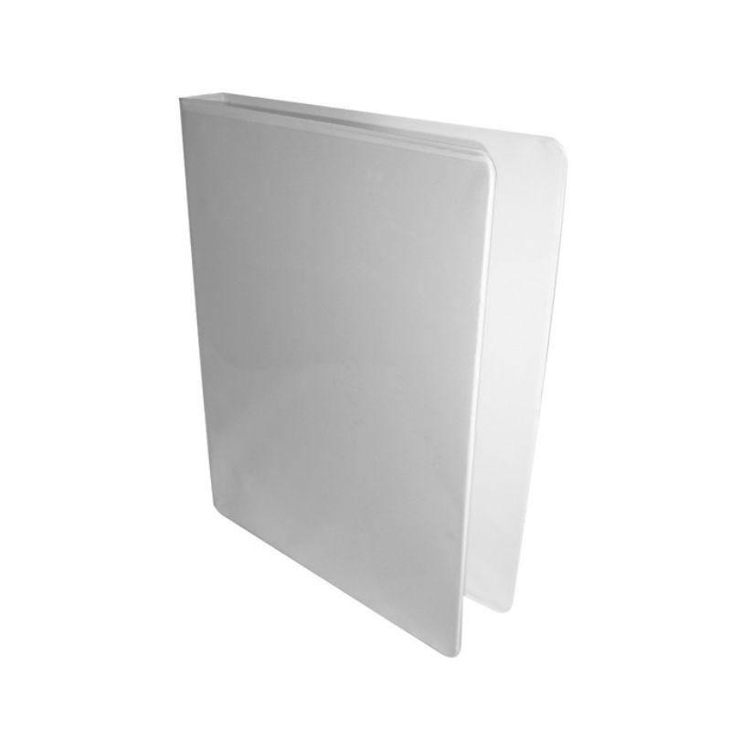 CARPETA AZOR MOD 9121BL KINERA 1 PULGADA DE VINIL, TAMAÑO OFICIO, 3 ARILLOS EN O, BLANCA 7501428704523