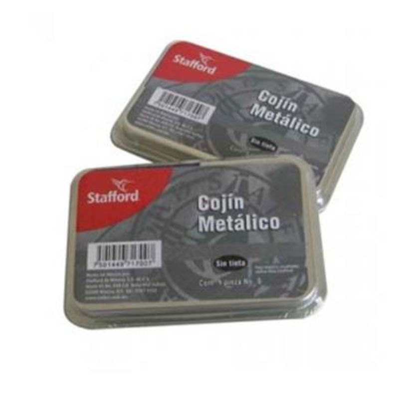 COJIN PARA SELLOS STAFFORD MOD N2 METALICO SIN TINTA    7501449717045