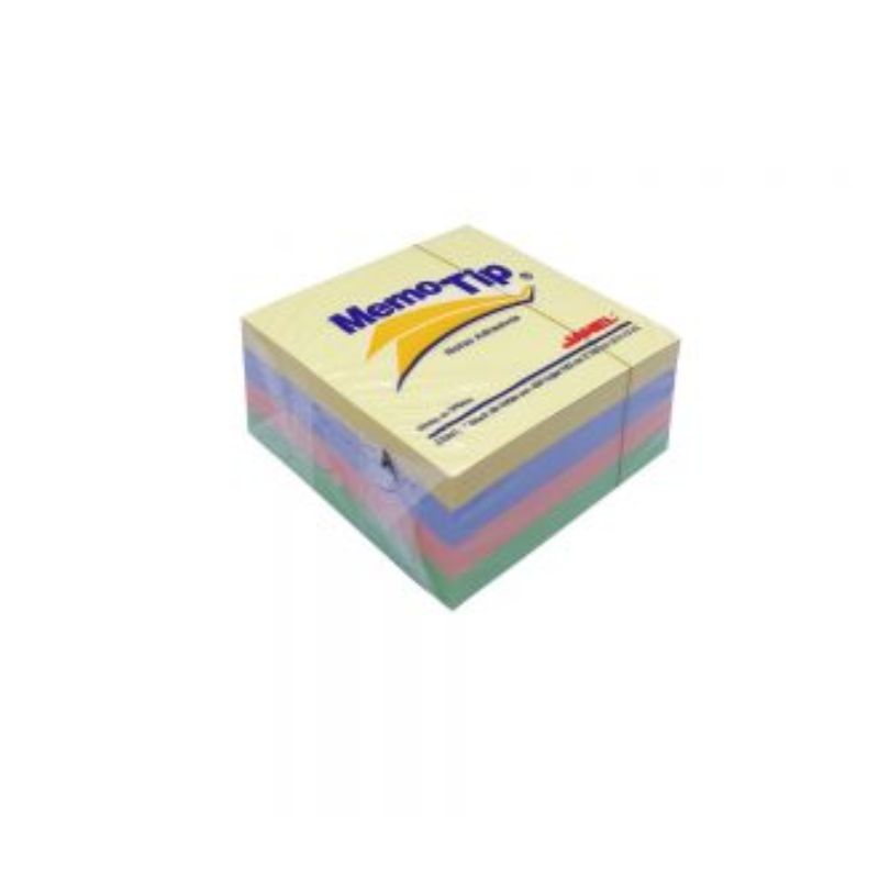 NOTAS ADHESIVAS JANEL BLOCK DE NOTAS ADHESIVAS DE 7.62CM X 7.62CM  CON 400 PIEZAS  MEMO TIP DIVERSOS COLORES PASTEL   7501035102804