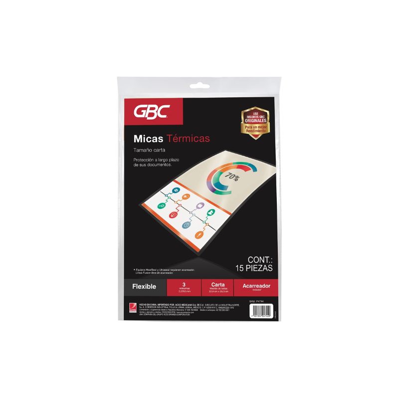 MICA GBC P4744, MICA TERMICA, TAMAÑO CARTA    7501357047449
