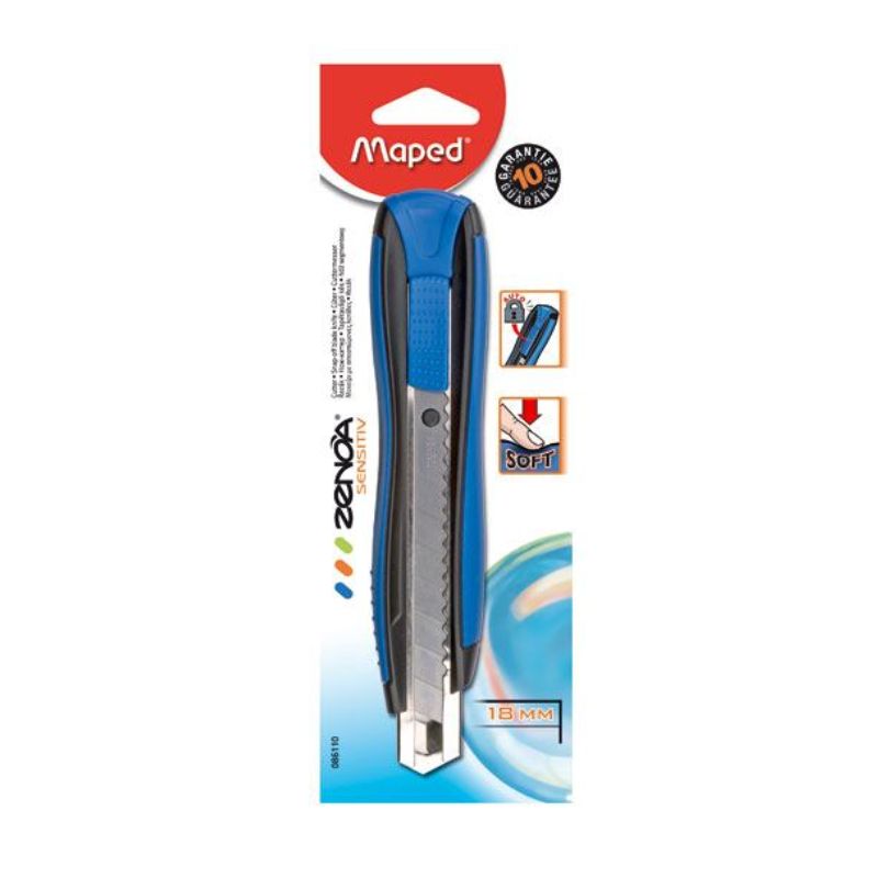 CUTTER MAPED 86110 ZENOA 18 MM MATERIAL PLASTICO Y ACERO    3154140861100