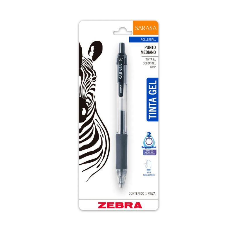 BOLIGRAFO ZEBRA GEL20N NEGRO PUNTO MEDIANO 0.7 MM CON GRP INTEGRADO   8911-00