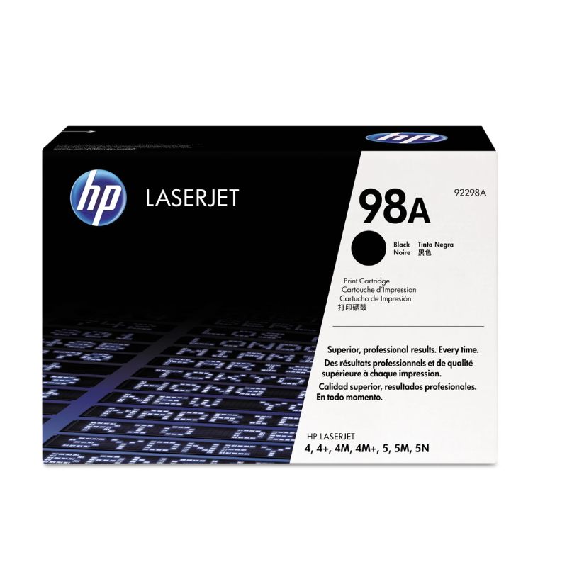 TONER HP MOD 98A, LASERJET 4, 4M, 4 PLUS, 4M PLUS, 5, 5M, 5N, 5SE NEGRO 92298A