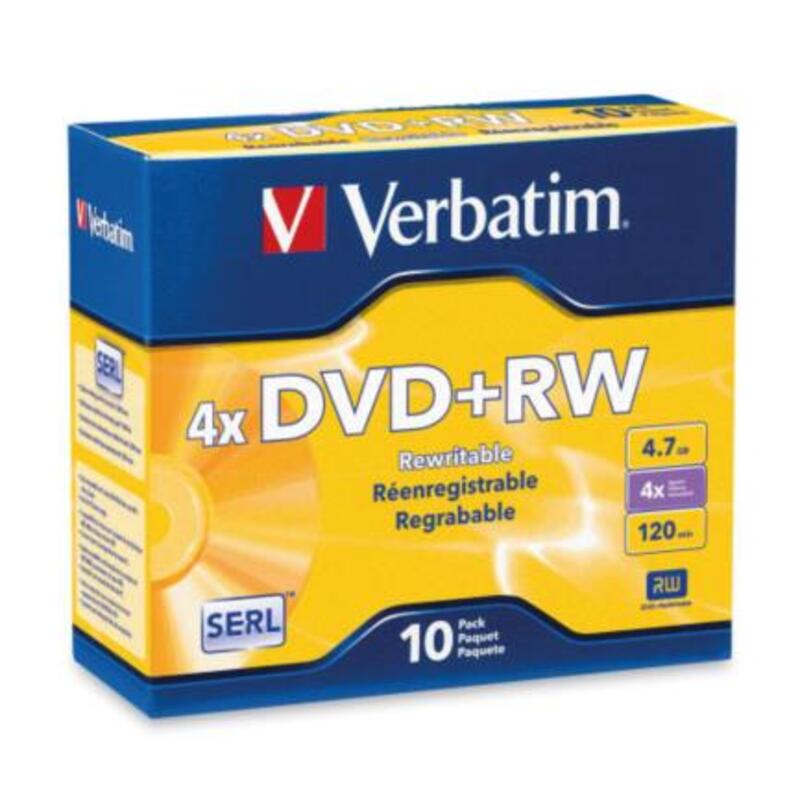 DISCO VERBATIM DVD+RW 4X 4.7GB CON 10 PZAS, 94839