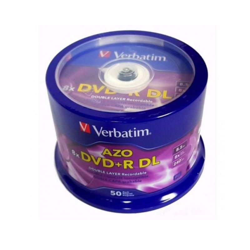 DISCO COMPACTO VERBATIM MOD 1706-347 DVDR DL 8.5GB 8X CAMPANA DE 50 VERBATIM   VB97000