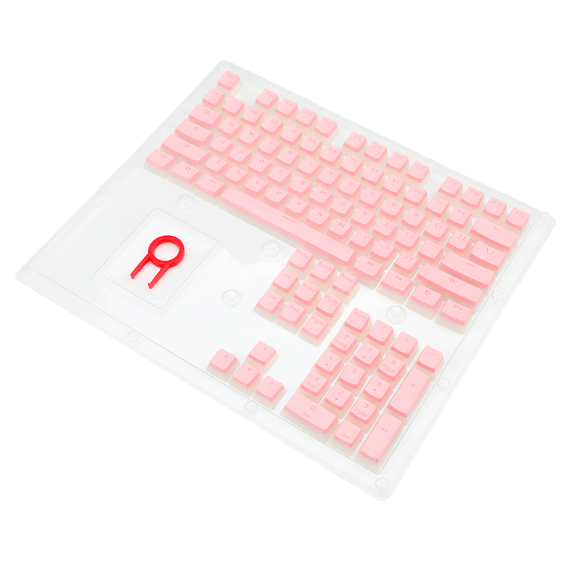 SET DE KEYCAPS REDRAGON A130P, PARA TECLADO MECANICO REDRAGON SCARAB A130, 105 TECLAS, COLOR ROSA, A130P-SP