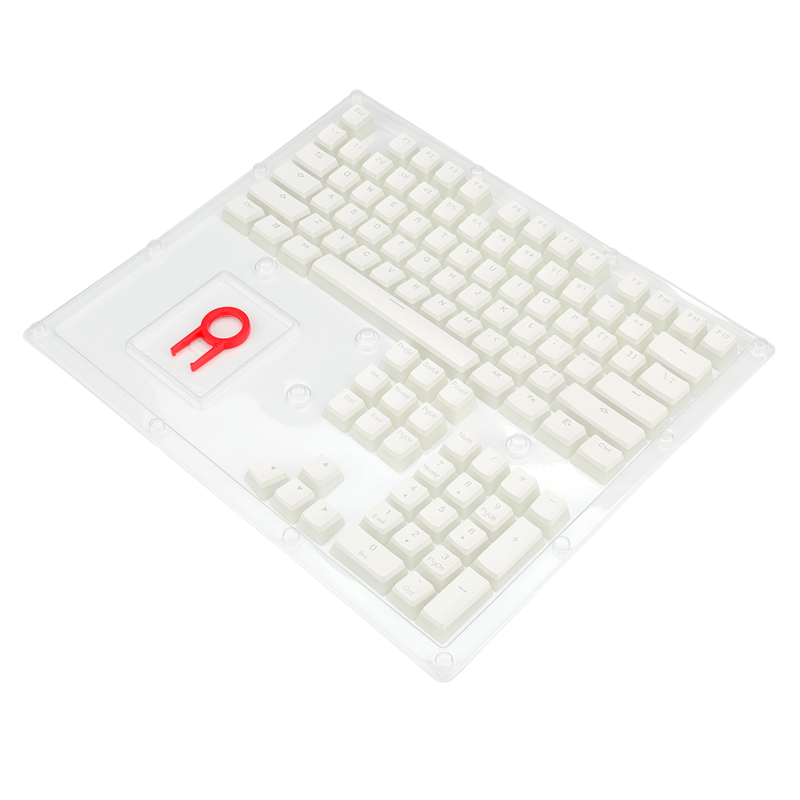 SET DE KEYCAPS REDRAGON A130W, PARA TECLADO MECANICO REDRAGON SCARAB A130, 105 TECLAS, COLOR BLANCO, A130W-SP