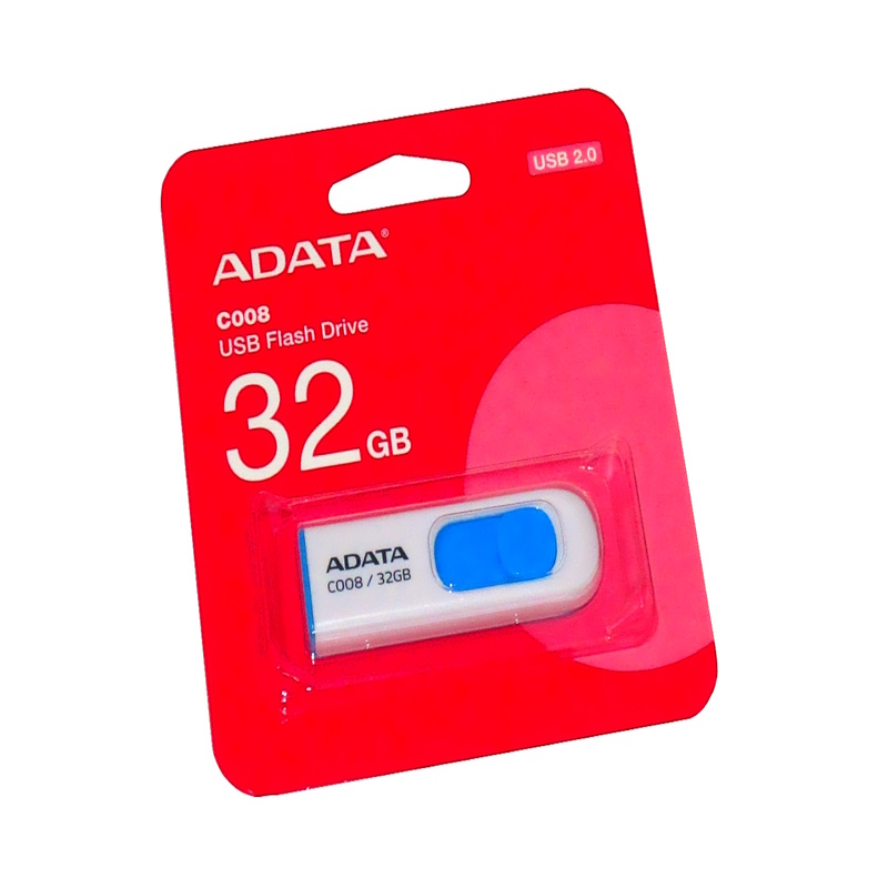 MEMORIA ADATA MOD FLASH USB, AC008, 32GB, COLOR BLANCO AC008-32G-RWE