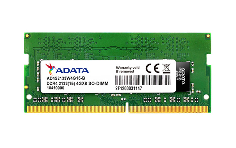 MEMORIA RAM ADATA MOD AD4S2133W4G15-S, 4 GB, DDR4, 2133 MHZ, 260-PIN SO-DIMM, PARA PORTATIL   AD4S2133W4G15-S