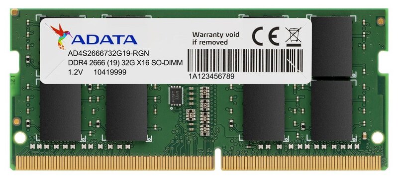MEMORIA RAM ADATA 8 GB, DDR4, 2666MHZ, UDIMM AD4S26668G19-SGN