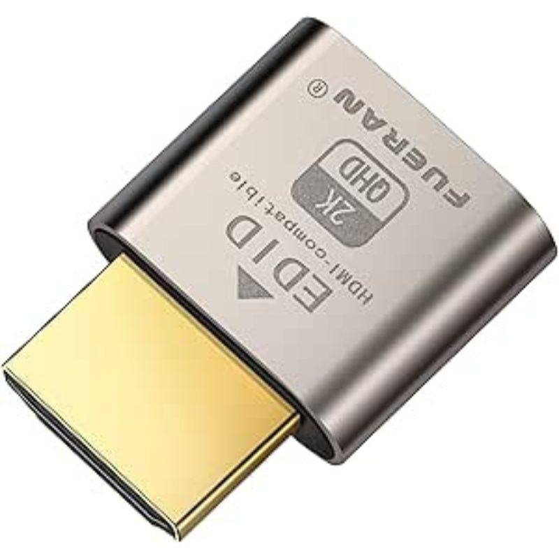 EMULADOR DE PANTALLA FUERAN MOD B093Q3WKWL DISPLAYPORT EDID EMULADOR PLUG (COMPATIBLE CON HEADLESS 2560X1600@60HZ) B093Q3WKWL