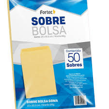 SOBRE FORTEC MOD B23MG TIPO BOLSA T/CARTA ENGOMADO MANILA C/50 PIEZAS B23MG B-23-MG