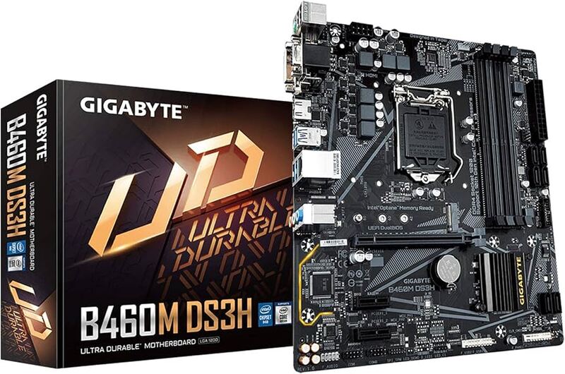 TARJETA MADRE GIGABYTE B460M DS3H, DDR4 EXPANDIBLE A 128GB, LGA 1200, ATX, B460M DS3H