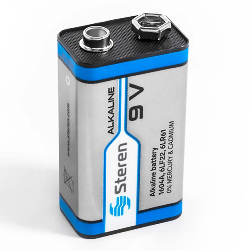 PILA ALCALINA STEREN 9V DE 9 VOLTS 1 PIEZA . BAT-9V