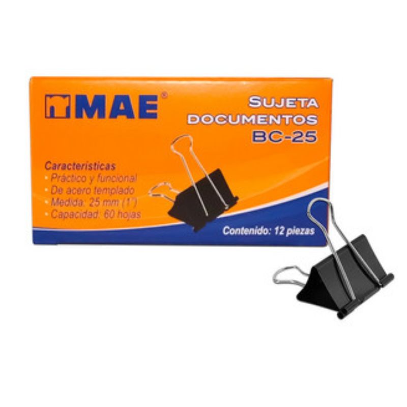 SUJETADOR MAE MOD BC25 MEDIANO  12 PIEZAS (25 MM) BC-25