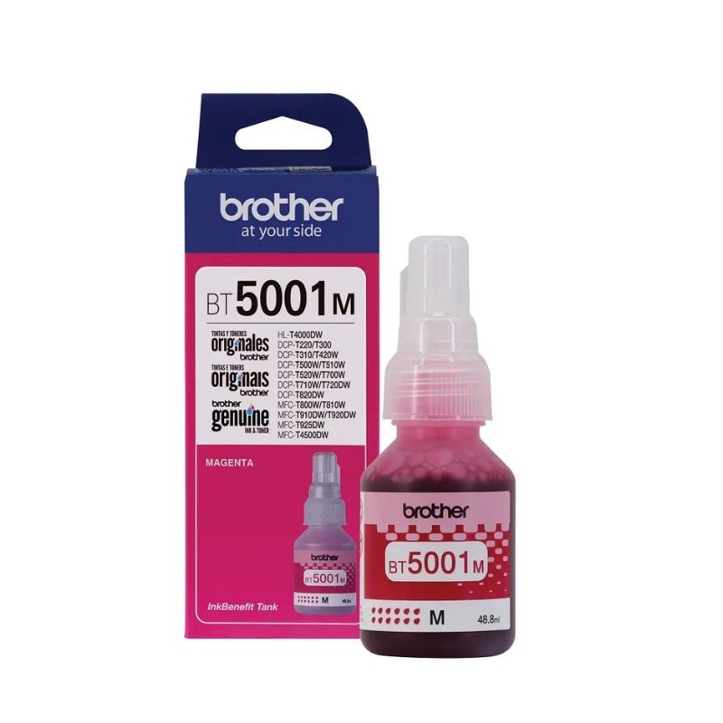 TINTA BROTHER MOD BT5001M, SERIES DCPT300, DCPT500W, DCPT700W, MFCT800W, 5000 PAGINAS MAGENTA BT5001M