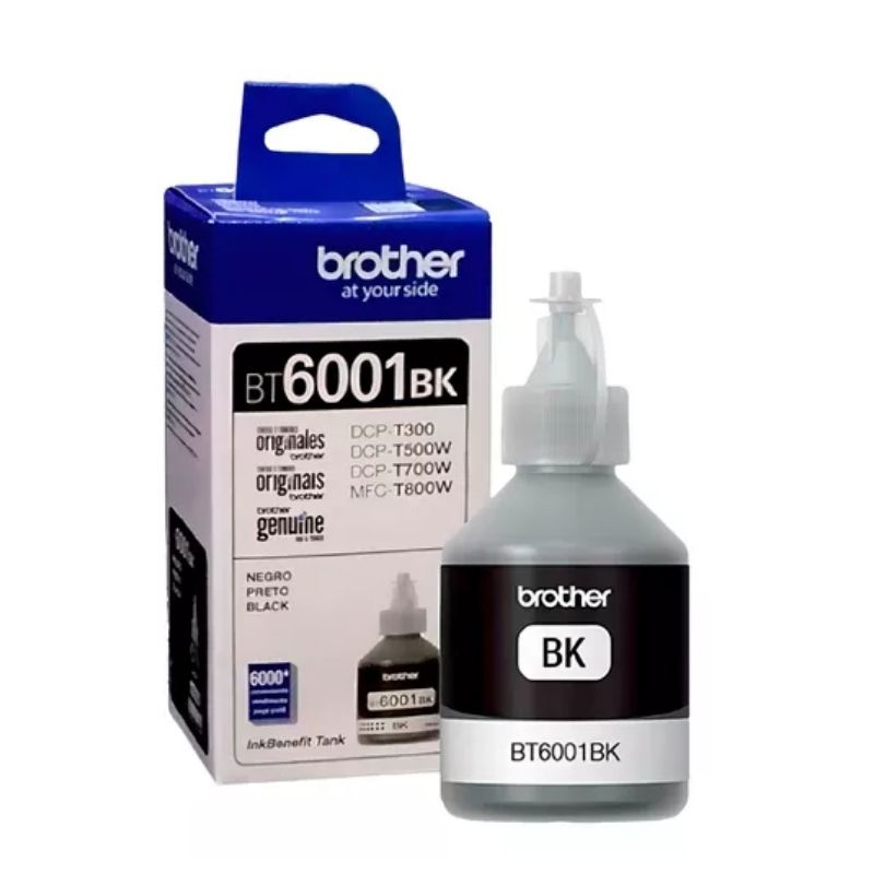 TINTA BROTHER MOD BT6001BK, SERIES DCPT300, DCPT500W, DCPT700W, MFCT800W, 6000 PAGINAS COLOR NEGRO BT6001BK