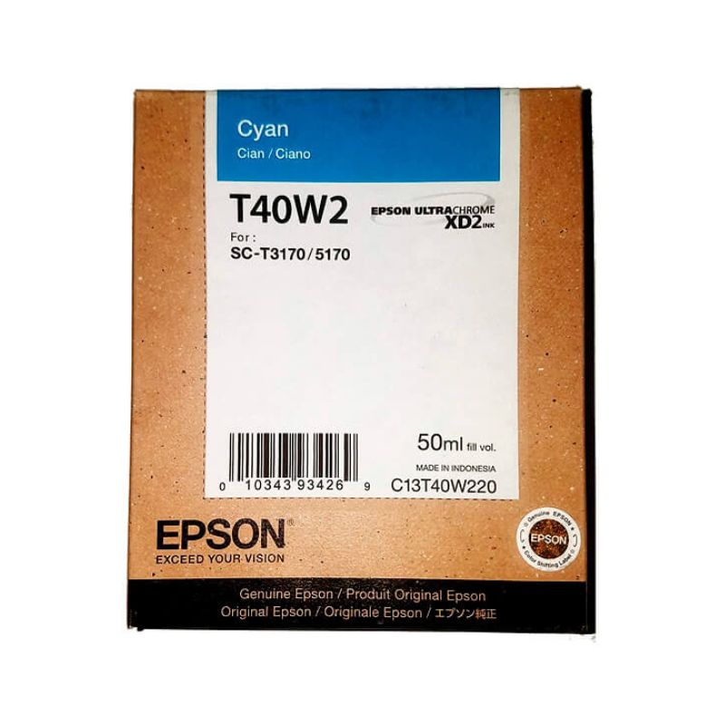 CARTUCHO EPSON MOD T40W220, CYAN ULTRACHROME SCT3170 50ML T40W220