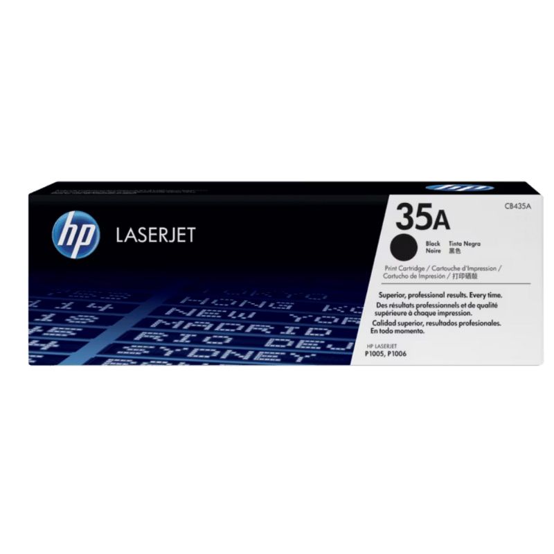 TONER HP MOD 35A, LASERJET P1002/P1005/P1006, 1500 PAG. COLOR NEGRO CB435A