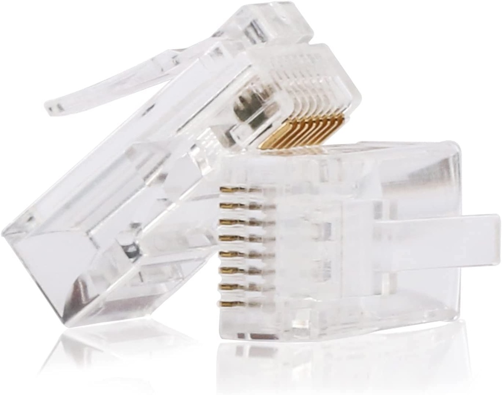 CONECTOR ENSON CONECTOR RJ45 PARA CABLE UTP CAT5E ENSON RJ45-CAT5E DE 8 PINES, VELOCIDAD DE HASTA 100MBPS PAQUETE DE 100 PZAS  CBAC2ENS15