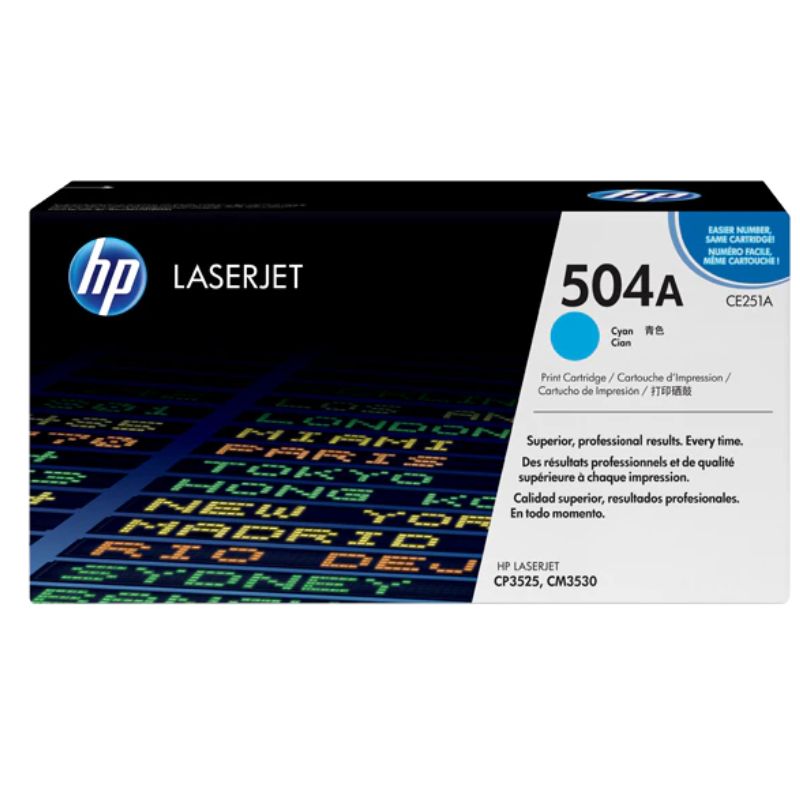 TONER HP MOD 504A, LASERJET CP3525/CM3530 CYAN CE251A