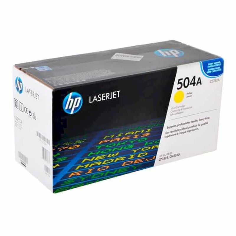 TONER HP MOD 504A, LASERJET CP3525/CM3530 AMARILLO   CE252A