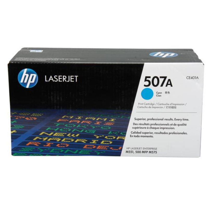 TONER HP MOD 507A, LASERJET M551 CYAN CE401A