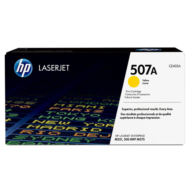 TONER HP MOD 507A, LASERJET M551 AMARILLO   CE402A