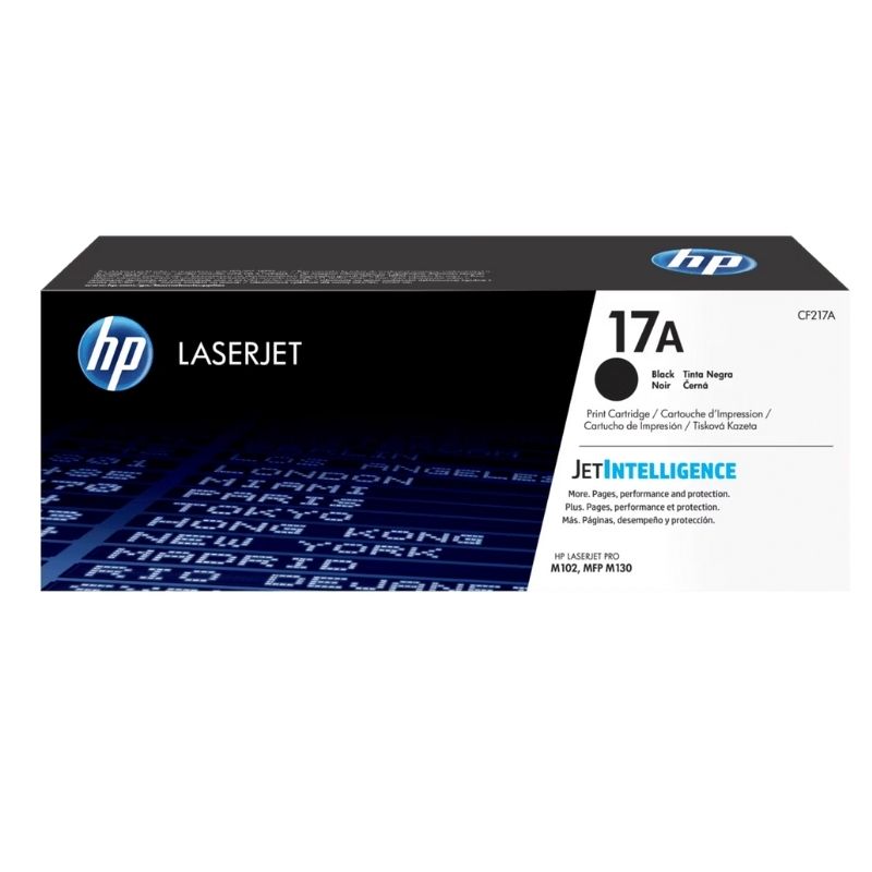 TONER HP MOD 17A, SERIES LASERJET PRO M102A/ M102W/ MFP M130A/ M130FN/ M130FW/ M130NW, COLOR NEGRO CF217A