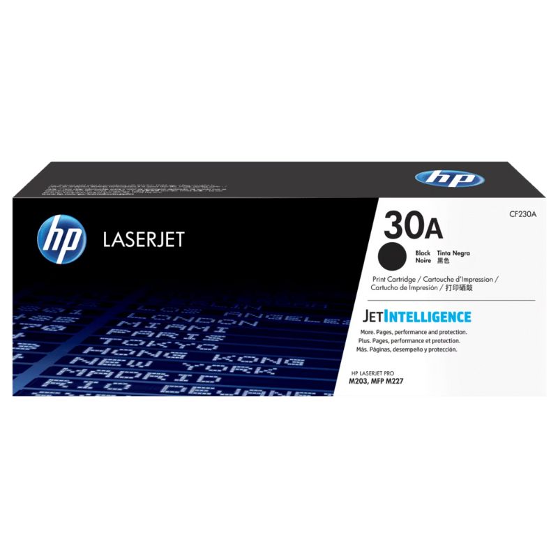 TONER HP MOD 30A, SERIES LASERJET PRO M203, LASERJET PRO MFP M227, COLOR NEGRO CF230A